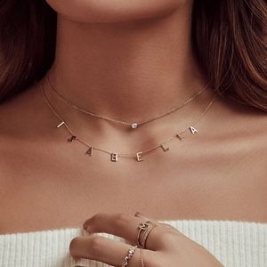 Small Bezel Diamond Necklace